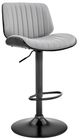 Armen Living Brock Gray/Black Adjustable Bar Stool-0