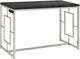 Elements International Ezra 4-Piece Cappuccino/Chrome Bar Table Set-2