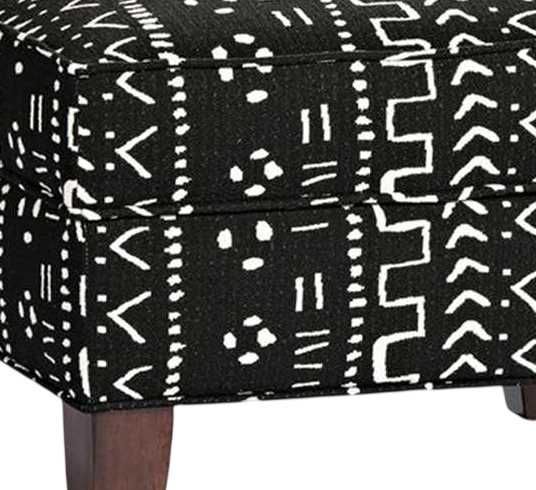 Marshfield Furniture Irene Black/White Ottoman-1
