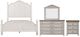 Liberty Furniture Farmhouse Reimagined 4-Piece Antique White/Chestnut Queen Poster Bedroom Set-0