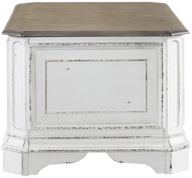 Liberty Furniture Magnolia Manor Antique White/Weathered Bark Storage Trunk-3
