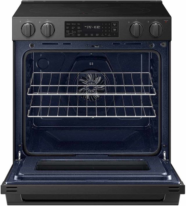 Samsung Bespoke 30" Matte Black Steel Smart Slide-In Electric Range with True Convection-1