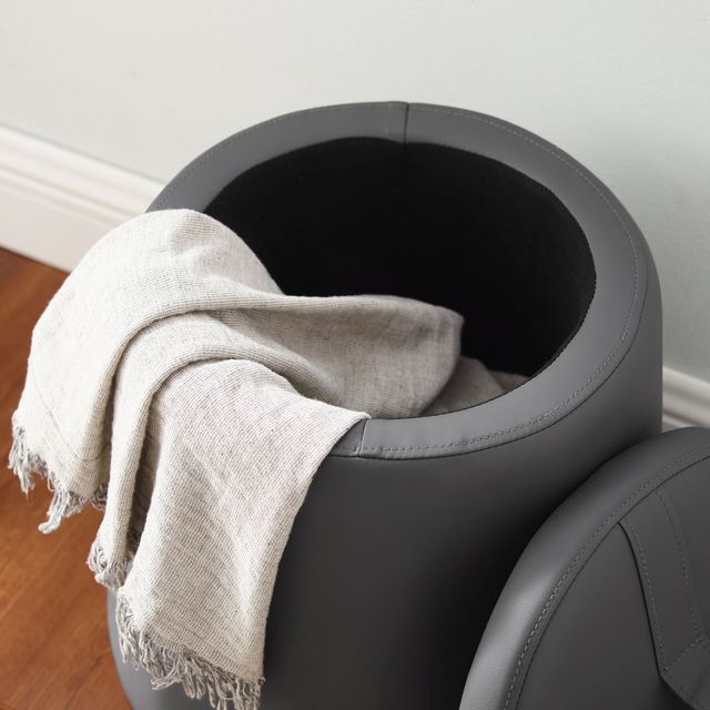 Linon Sandy Gray Storage Ottoman-3