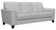 Armen Living Bergen Dove Gray Genuine Leather Square Arm Sofa-1