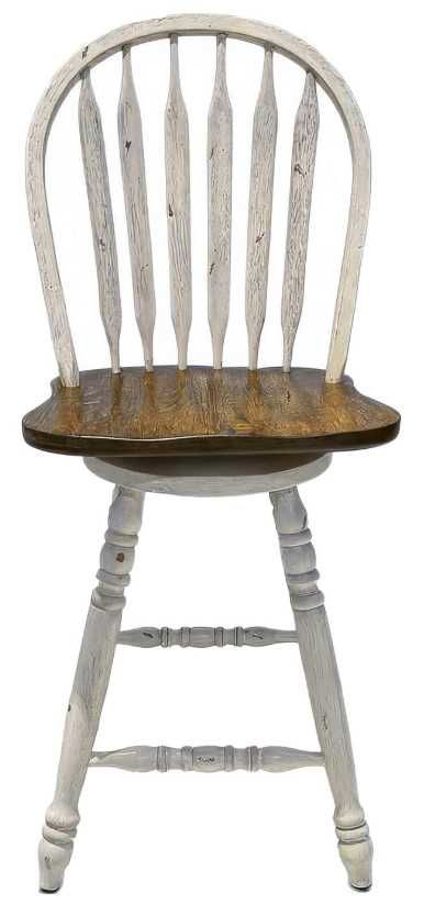 Liberty Furniture Carolina Crossing Windson Antique Honey/White Swivel Counter Stool-2