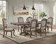Elements International Madison Park 7-Piece Beige/Walnut Dining Set -2
