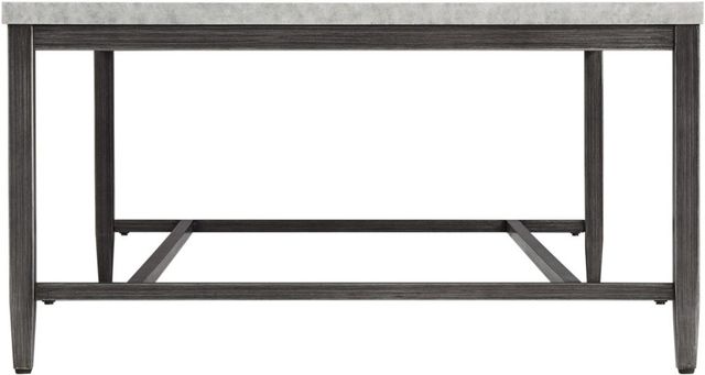Signature Design by Ashley® Shybourne Gray Coffee Table with Aged Bronze Base-2
