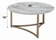 ACME Furniture Zaidee White Coffee Table with Champagne Base-2