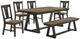 Intercon Harper Brushed Brown/Pecan Trestle Table-2