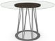 Amisco Customizable Calypso Flat Edge Clear Glass Round Table-4