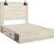 Signature Design by Ashley® Cambeck 4-Piece Whitewash King Storage Panel Bed Set-1