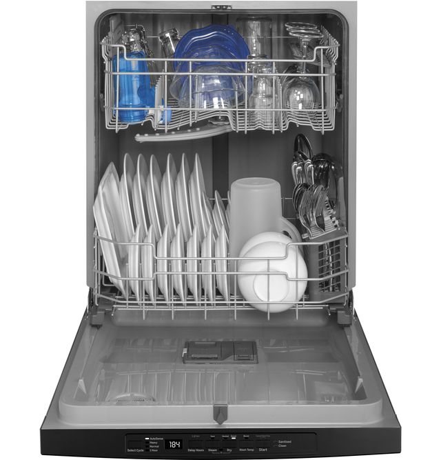 GE® 24" Black Built In Dishwasher-2