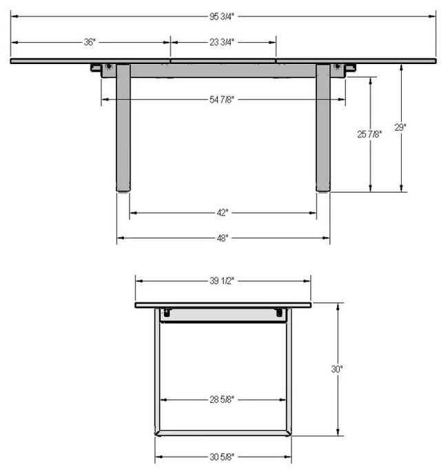 Amisco Customizable Burton Dining Table-2
