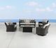 CabanaCoast® Customizable Monterrey Aluminum/Wicker Outdoor Deep Seating-4