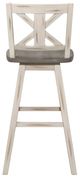 Homelegance® Amsonia Distressed Gray/White Sand Swivel Pub Height Chair with X-Back-3