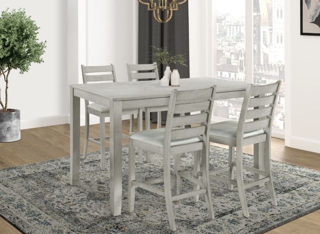 New Classic® Home Furnishings Pascal 5-Piece Driftwood Gray Counter Dining Set-1