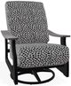 Telescope Casual St. Catherine Agra Classic/Black Aluminum/Fabric Outdoor MGP Cushion Swivel Rocker with Boardwalk Rustic Arms-0