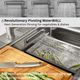 Forno Acqua MultiSINK Stainless Steel 45" Dual Mount 3-Level Workstation Sink with 2 Faucets and Glass Rinser-5