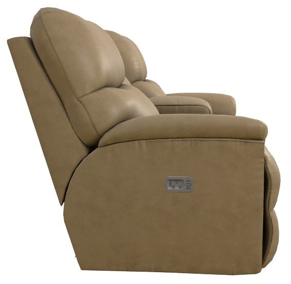 La-Z-Boy® Trouper Silt Power Reclining Loveseat with Console and Headrest-2