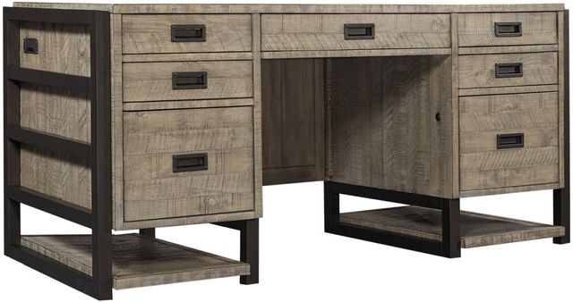 aspenhome® Grayson Cinder Grey 66" Executive Desk-0