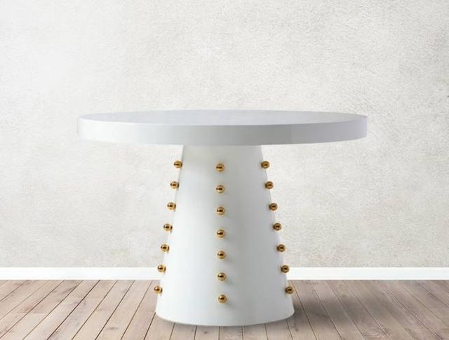 Meridian Furniture Scarpa White High Gloss Dining Table-3