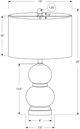 Monarch Specialties Inc. Cream Ceramic Table Lamp with Clear Base-1