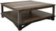 International Furniture Direct Loft Brown Gray Cocktail Table with Black Base-0