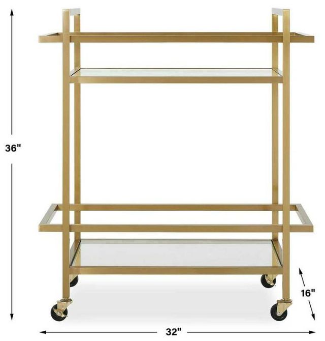 Uttermost® Erena Brass Bar Cart-2
