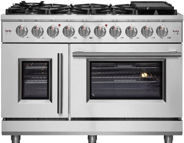 FORNO® Massimo 48" Stainless Steel Pro Style Gas Range-0