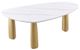 Furniture of America® Northam White Dining Table with Matte Gold Base-0
