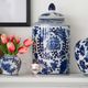 A & B Home Aline Blue/White Lidded Jar-4