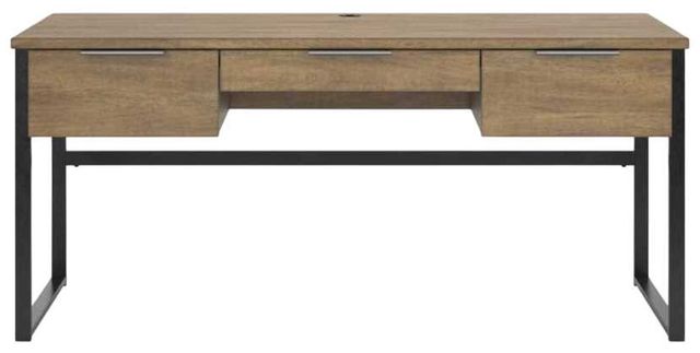 Signature Design by Ashley® Montia Gunmetal/Light Brown Home Office Desk-1