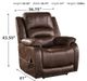 Ashley® Barling Walnut Power Recliner with Adjustable Headrest-3