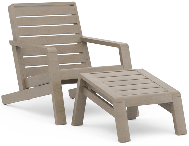 homestyles® Sustain Gray Outdoor Lounge Chair with Ottoman-0
