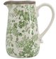 A & B Home Green/White Ceramic Pitcher Vase-0