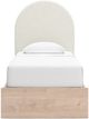 Signature Design by Ashley® Arloster Tan/White Twin Upholstered Panel Bed with 2-Drawer Storage-3