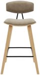 Armen Living Fox Oak/Vintage Taupe Counter Stool-2