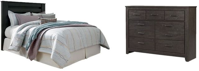Signature Design by Ashley® Brinxton 2-Piece Charcoal King/California King Panel Headboard Set-0