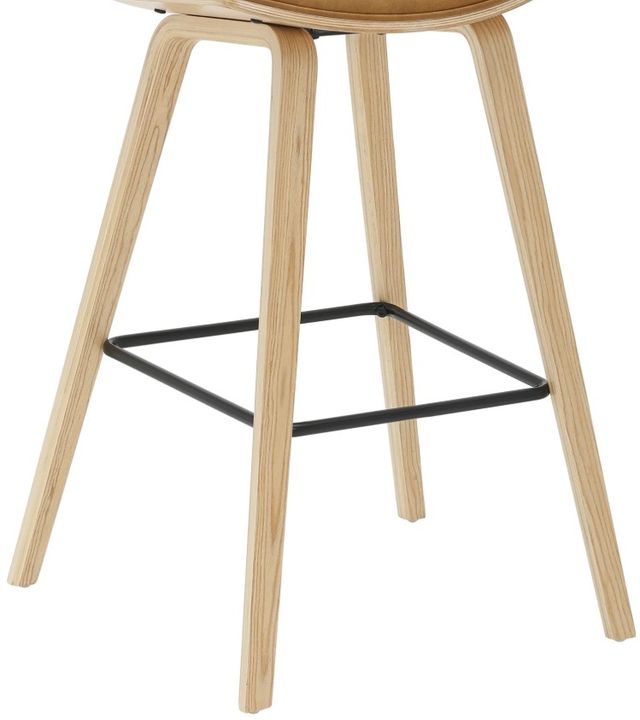 Armen Living Fox Camel/Oak Barstool-4