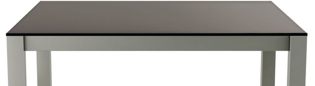 Amisco Customizable Carbon 36" Glass Square Bar Table-4