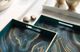 A & B Home Effra 2-Piece Blue Marbled Rectangular Tray Set-3