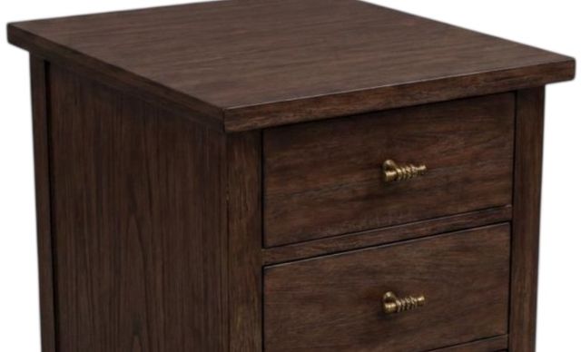 Legacy Classic Reflections Dark Roast Chairside Table-1