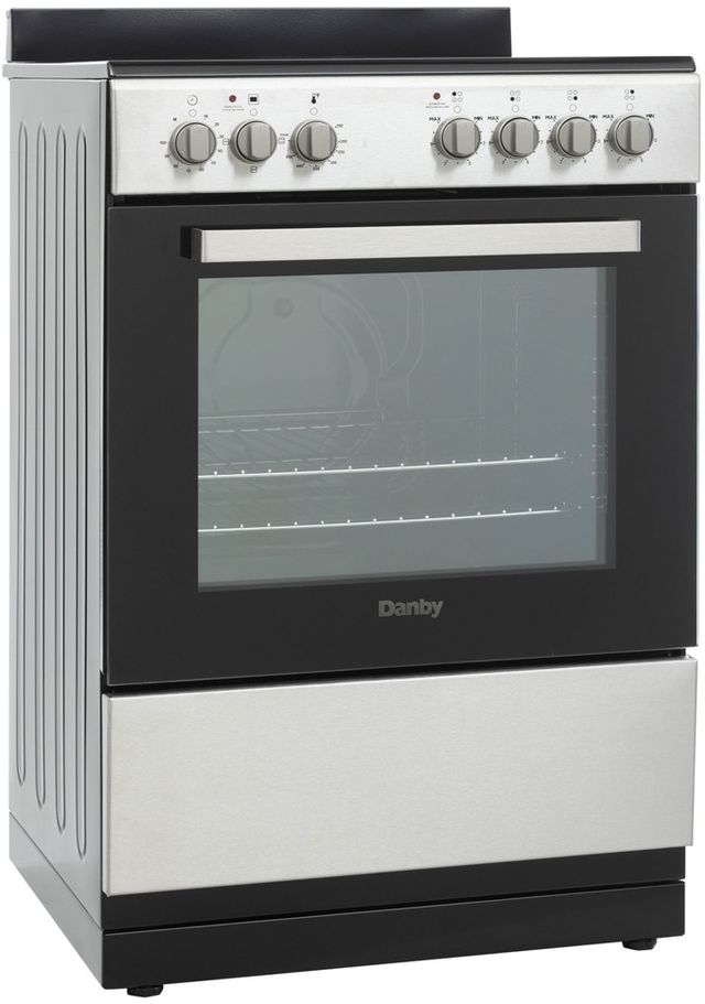 Danby 24" Stainless Steel Glass Top Freestanding Electric Range-3