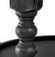 A & B Home Hilton Head Black Wooden Coffee Table with Rattan Shelves-3