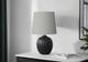Monarch Specialties Inc. Black Resin Table Lamp with Grey Shade-2