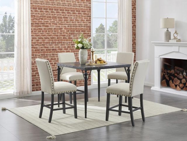 Signature Design by Ashley® Kreabindale 5-Piece Black/Brown Dining Table Set-3