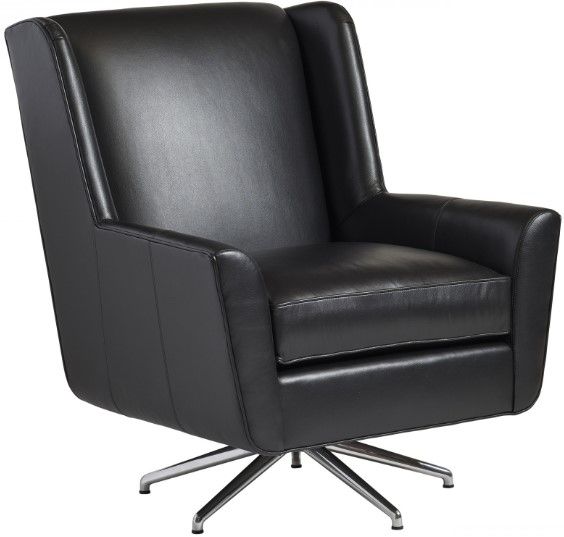 Lexington Home Customizable Leather Chastain Swivel Chair-0
