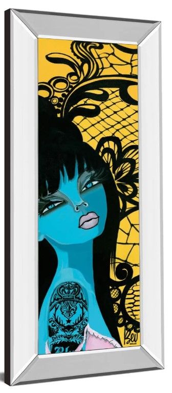Classy Art Ink Chiffon l by Bev Hogue Mirror Framed Wall Art-1