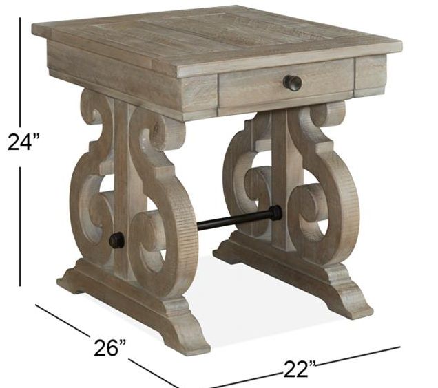 Magnussen Home® Tinley Park Dovetail Gray End Table-2