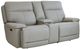 Bassett® Furniture Club Level Fletcher Gray Power Reclining Loveseat with Console-1